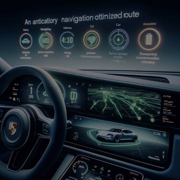 Comment le système de navigation anticipative fonctionne-t-il dans une Porsche Taycan pour optimiser l'autonomie?
